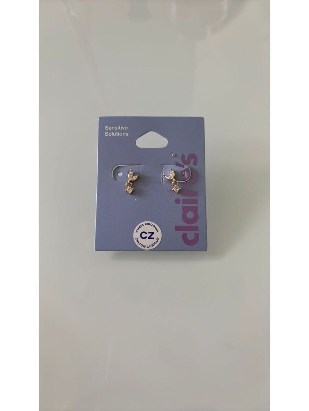 Drop three stone studs